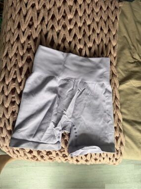 Light purple workout biker shorts